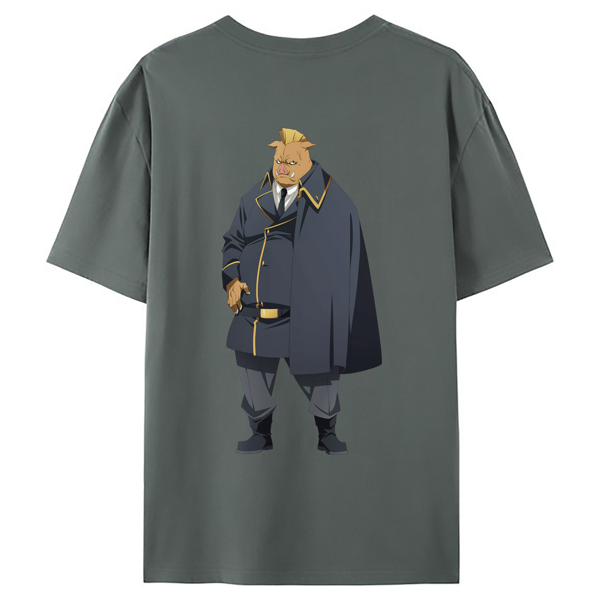 （画像用） 転スラ Regarding Reincarnated to Slime 綿100％ メンズ半袖Tシャツ（バックプリント） 通気性